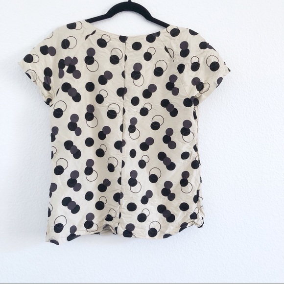 J crew | silk polka dot sequins Shortsleeved top - Picture 2 of 5